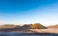 Gunung Bromo, Mount Batok and Gunung Semeru seen from Mount Penanjakan in Java, Indonesia.