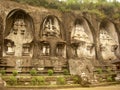 Gunung Kawi, Beautiful temple in the nature, palm trees and ricefield in Bali