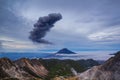 Gunung Sinabung Volcano eruptions Royalty Free Stock Photo