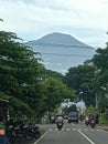 Gunung Slamet Mountain views at Purwokerto city Royalty Free Stock Photo