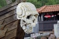 GUNZBURG, GERMANY - July,7 2017 : Legoland - amusement park in Bavaria, Germany. Sculptures of houses, towers, castles, machines,