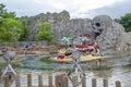 GUNZBURG, GERMANY - July,7 2017 : Legoland - amusement park in Bavaria, Germany. Sculptures of houses, towers, castles, machines,