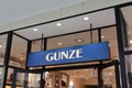 GUNZE shop entrance sign