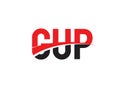 GUP Letter Initial Logo Design Vector Illustration