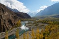 Gupis lake in Ghizer Valley,Northern Pakistan Royalty Free Stock Photo