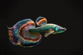 Guppy fish isolated on black background Royalty Free Stock Photo