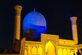 Gur-e Amir mausoleum of Timur at night - Samarkand, Uzbekistan Royalty Free Stock Photo