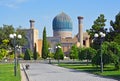 Gur Emir mausoleum of Tamerlane or Amir Timur in Samarkand, Uzbekistan Royalty Free Stock Photo