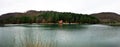 Gura golumbului lake panorama Royalty Free Stock Photo