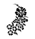 gurahal motif, Flower design elements vector. Flower vintage Baroque Victorian floral ornament. Royalty Free Stock Photo