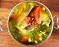 Gurame fish soup is fresh and spicy