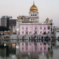 Gurdwara Bangla Sahib is the most prominent Sikh Gurudwara, Bangla Sahib Gurudwara inside view during evening time in New Delhi, Royalty Free Stock Photo