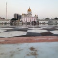 Gurdwara Bangla Sahib is the most prominent Sikh Gurudwara, Bangla Sahib Gurudwara inside view during evening time in New Delhi, Royalty Free Stock Photo