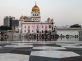 Gurdwara Bangla Sahib is the most prominent Sikh Gurudwara, Bangla Sahib Gurudwara inside view during evening time in New Delhi,