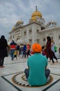 Gurdwara Bangla Sahib temple. Delhi. India Royalty Free Stock Photo