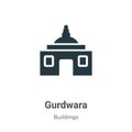 Gurdwara vector icon on white background. Flat vector gurdwara icon symbol sign from modern buildings collection for mobile