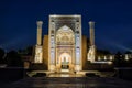 Guri Amir in Samarkand at night Royalty Free Stock Photo