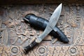 Gurkha army Kukri Khukri Machete with Karda and Chakmak blade and sharpening tool. Fighting knife