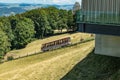 The Gurten funicular lets you to reach a paradise of green meadows and breathtaking views of the snowy caps of the Bernese