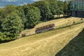 The Gurten funicular lets you to reach a paradise of green meadows and breathtaking views of the snowy caps of the Bernese