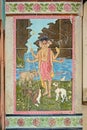Guru Dattatreya on a Japanese Ceramic Tile painting in Shiva Mandir Kon
