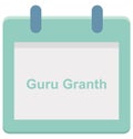 Guru granth Special Event day Vector icon that can be easily modified or edit.