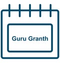 Guru granth Special Event day Vector icon that can be easily modified or edit. Royalty Free Stock Photo