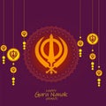 Guru nanak jayanti Gurpurab, also known as Guru Nanak`s Prakash Utsav and Guru Nanak Jayanti Royalty Free Stock Photo