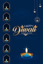 Deepawali Greetings Banner Royalty Free Stock Photo