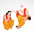 Guru purnima charachter on png background Royalty Free Stock Photo