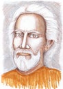 Guru Swami Sri Yukteswar Giri portrait Royalty Free Stock Photo