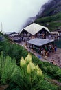 Gurudwara Shri Hemkund Sahib also spelled Hemkunt at Elevation: 4,633 m  Chamoli district Uttarakhand Royalty Free Stock Photo