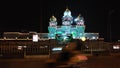 Gurunanak Jayanti and Guru Parab lighting on a gurudwara at AB road Indore