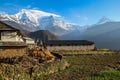 Stunning morning view of mountains from Ghandruk, Nepal Royalty Free Stock Photo