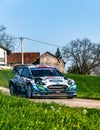 Gus Greensmith in Ford Fiesta, Mreznicki Novaki, Croatia Rally, April 23rd - April 25th Royalty Free Stock Photo