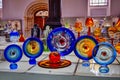 Glass decorations exhibition in Gus-Khrustalny museum Royalty Free Stock Photo