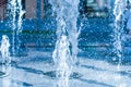 The gush of water of a fountain. Splash of water in the fountain, abstract image Royalty Free Stock Photo