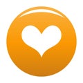 Gustatory heart icon orange Royalty Free Stock Photo