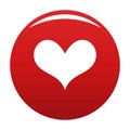 Gustatory heart icon vector red Royalty Free Stock Photo