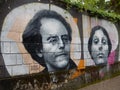 GUSTAV MAHLER AND ISADORA DUNCAN, MURAL IN OPATIJA, CROATIA