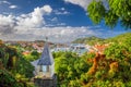 Gustavia, Saint Barthelemy Carribean view from behind the Anglican Church Royalty Free Stock Photo