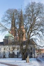 Gustavianum and twin towers of Uppsala Cathedral Royalty Free Stock Photo