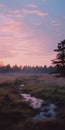 Gusty Scenery At Sunset: Photorealistic 35mm Landscape Photography