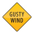 gusty wind warning sign. Vector illustration decorative design