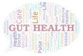 Gut Health word cloud Royalty Free Stock Photo