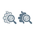 Guts or intestines with microbiome vector icon