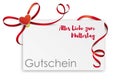 Gutschein Card Red Ribbon Bow Muttertag