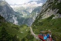 Guttannen, Haslital, Bern, Siwtzerland - JULY 21, 2020: A ride on the Gelmerbahn Royalty Free Stock Photo