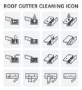 Gutter Cleaning Icon Royalty Free Stock Photo
