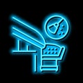 gutter cleaning neon glow icon illustration